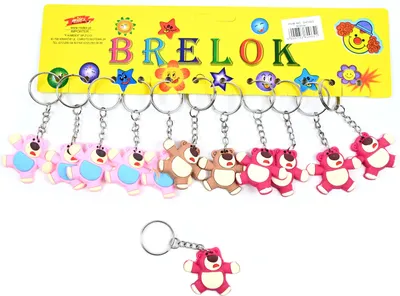 Zdjęcie produktu dla Brelok Do Kluczy Kolorowa Zawieszka Zestaw 12Szt