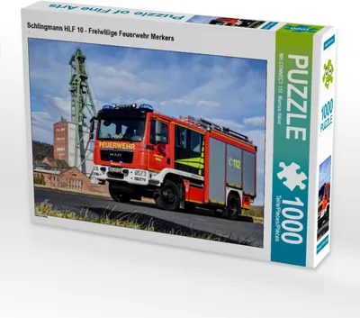 Produktbild von CALVENDO Puzzle Schlingmann HLF 10 - Freiwillige Feuerwehr Merkers | 1000 Teile Lege-Größe 64x48cm Foto-Puzzle für glückliche Stunden