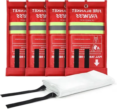 Productafbeelding van Nooddeken Glasvezel - Branddeken Veiligheid - Brandblussing Thuis - Hittebestendig Materiaal - 100x100 cm - Niet Van Toepassing