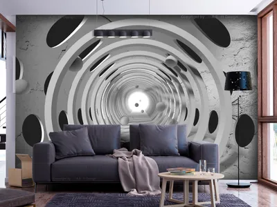 Produktbild von Vlies Fototapete 3D Effekt 400x280 cm Tapeten Wandtapete XXL Kugeln Tunnel n-A-1068-a-a