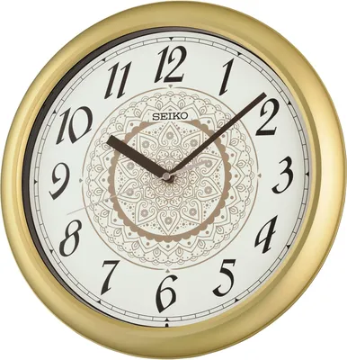 Image de Seiko QHA018F Horloge murale quartz or/blanc