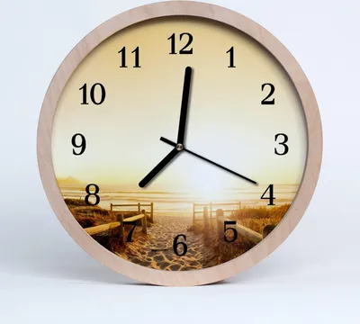 Produktbild von Holzuhr 30fi cm wanduhr - Der Weg am Strand Landschaft