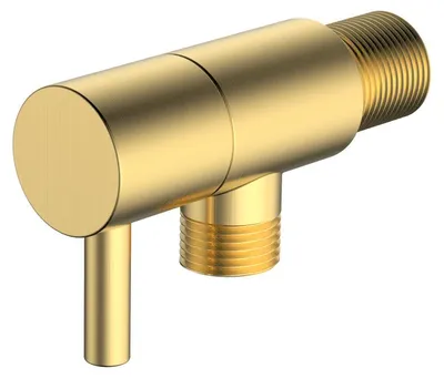 Produktbild von Avapax | Winkelanschlussventil - 1/2 X 3/8 - Messing - Gebürstet Gold - Aufputzmontage