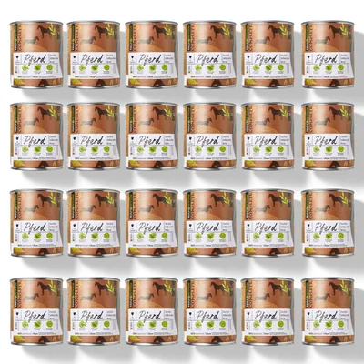 Produktbild von Favly Hundefutter Pferd 24×800g – Nassfutter getreidefrei sensitiv hypoallergen