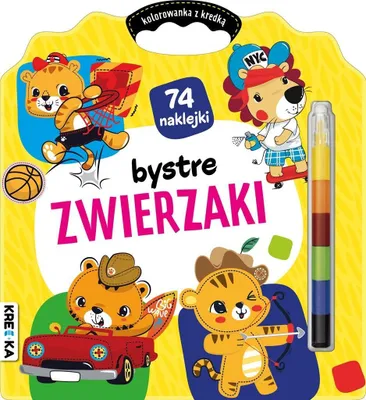 Image de Kolorowanka Bystra dla dzieci z kredką segmentową i naklejkami