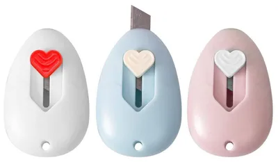 Produktbild von Cuttermesser Universalmesser 3 Stück Edelstahl Kunststoff Eiform