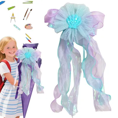 Productafbeelding van Schultüte met strik voor meisjes, 60 x 20 cm