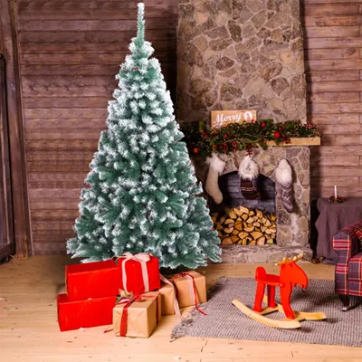 Produktbild von Weihnachtsbaum mit 870 Zweigen und Schnee Künstlichen Weihnachten Tannenbaum 7FT Grün