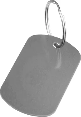 Produktbild von Schlüsselanhänger "Metallplättchen" / Farbe: grau