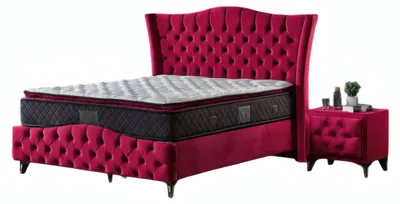 Immagine prodotto di Camera da letto Letto 180x200 Mobili completi Lussuoso 2x comodini set 3pcs