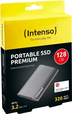 Obrázok produktu pre Intenso 128GB Premium, 128 GB, USB Typ-A, 3.2 Gen 1 (3.1 Gen 1), 500 MB/s, Antracit
