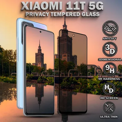 Obrázok produktu pre 1-balenie Xiaomi 11T (5G) Ochranné sklo na displej Privacy - Tvrdené sklo 9H - Super kvalita 3D