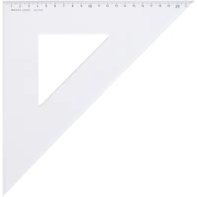 Zdjęcie produktu dla Trójkąt Aristo 45 stopni z przeciwprostokątną 31,1 cm, podziałka 22 cm