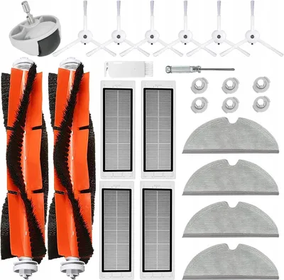 Zdjęcie produktu dla Zestaw akcesoriów Roborock S5/S6: 2 szczotki, 4 filtry, 4 mopy, 6 szczotek
