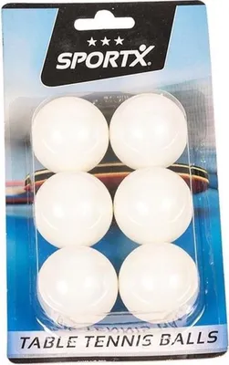 Immagine prodotto di Palline da ping pong Sportx 4 cm 6 pezzi bianche