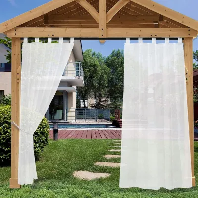 Produktbild von Omgoods – Outdoor-Vorhänge – Wasserdichte und transparente Vorhänge mit abnehmbaren Ösen für den Außenbereich