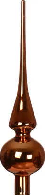 Produktbild von Christbaumspitze Glas 26cm - Warm Orange glänzend