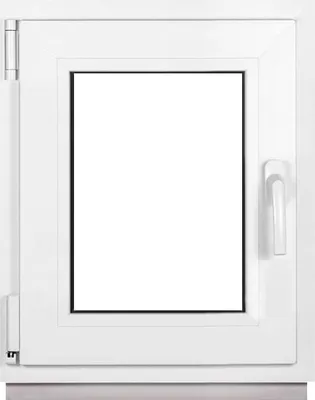 Obrázek produktu pro Framex sklepní okno malé okno bílé šířka x výška 45 x 50 cm (450 x 500 mm) dvojité (32 mm) otočné/sklopné DIN levé - Premium - Všechny velikosti