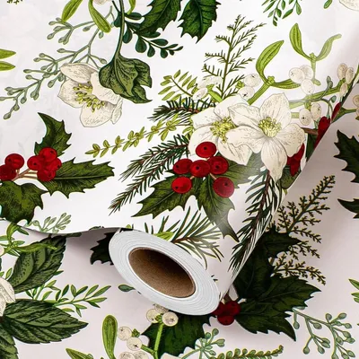 Produktbild von Geschenkpapier Mini-Rolle rot-weiß-grün 43 x 10 m