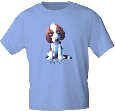 Produktbild von Kinder T-Shirt Print Hundewelpe Who me ? 12659 Gr. 110-164 Color - hellblau Größe - 152/164