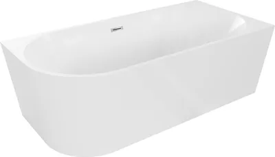 Zdjęcie produktu dla Mexen Mia wanna wolnostojąca narożna prawa 170 x 80 cm, biała, przelew chrom - 52691708000P-01