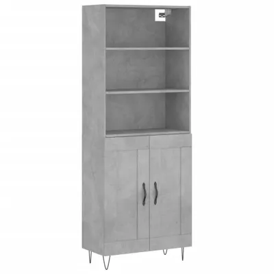 Produktbild von Highboard Betongrau 69,5x34x180 cm Holzwerkstoff