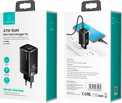 Produktbild von Usams Cc137tc02 Usb-a-und Usb-c-wandladegerät One Size