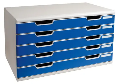Obrázek produktu pro Exacompta zásuvkový box MODULO A3 5 uzavřených zásuvek Modrá