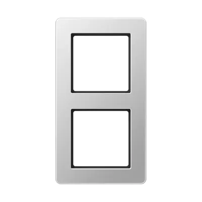 Productafbeelding van Jung inbouwdoos, 2-voudig, horizontaal/verticaal, type AF 582 BF, aluminium (AF582BFAL)
