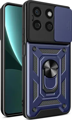 Produktbild von Hülle für Honor X8b Magnetische Ring Ständer Halter Dia Kameraschutz TPU Bumper Silikon Schutzhülle Blau