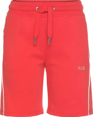 Produktbild von H.I.S. Bermudas , kurze sportliche Hose mit Logostickerei rot Größe 52/54