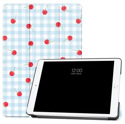Image de Étui-livre à trois volets imoshion Design pour Apple iPad 9 (2021) 10,2 pouces / iPad 8 (2020) 10,2 pouces / iPad 7 (2019) 10,2 pouces - Motif cerise