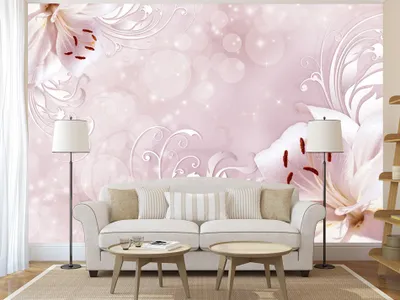Produktbild von Vlies Fototapete 400x280 cm Tapeten Wandtapete XXL Blumen Ornament Lilie b-C-0075-a-c