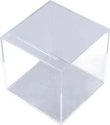 Obrázok produktu pre 12 cm Piggy Bank Akrylová priehľadná prachotesná kocka Box Money Boxes Storage Money Saving Box