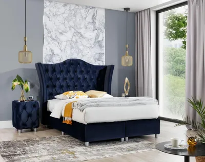 Produktbild von Set Schlafzimmer Bett 2x Nachttische 3tlg.Luxus Einrichtung Komplett Design