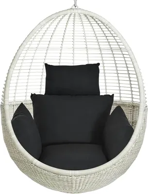 Produktbild von Wasserdichtes Hängesessel-Kissen, Dunkelgrau, Polyester, Vogel-Nest Schaukel Sitzpolster