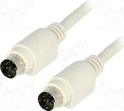 Productafbeelding van 1x PS/2-kabel met stekker aan beide zijden, lengte: 5 meter, 1:1 verbinding, type C-PS2WW/5, computerkabel