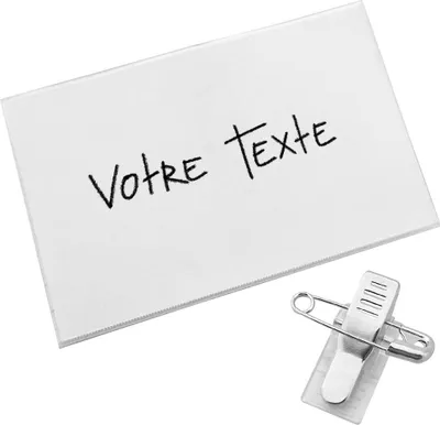 Image de CombiCraft Badges nominatifs acétate avec pince crocodile - 90 x 60 mm - 10 pièces