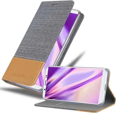 Produktbild von Cadorabo Hülle für Vivo V7 PLUS Schutzhülle in Grau Handy Hülle Etui Book Case Cover