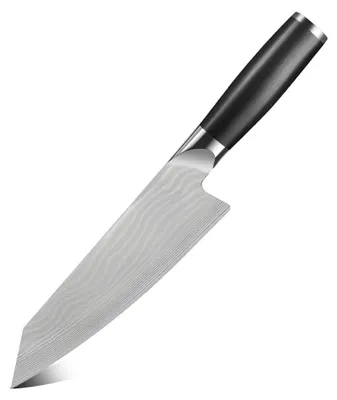 Zdjęcie produktu dla Nóż kuchenny Gyuto - ostrze ze stali węglowej, 19 cm - wyjątkowo ostry - ergonomiczny uchwyt ze stali nierdzewnej