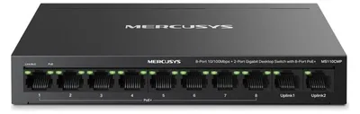 Imagen del producto de Switch de red Mercusys MS110CMP con soporte PoE, color