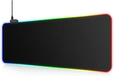 Image de Tapis de jeu XXL - Éclairage LED RGB - Antidérapant - 80 cm × 30 cm