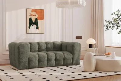 Produktbild von Kaiser Möbel Sofa 2-Sitzer, Komfort Couch BALOO, stoff Schenille & Bouclé, Grün