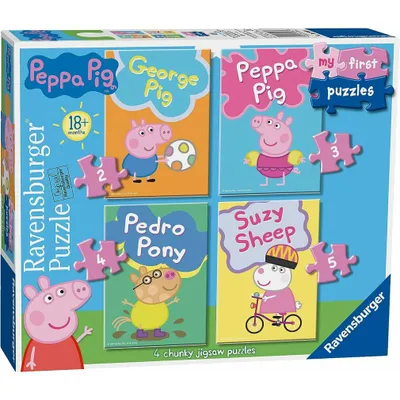 Produktbild von RAVENSBURGER Mein erstes Peppa Pig Puzzle 4in1 (2,3,4,5 Teile)