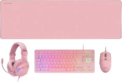 Produktbild von Mars Gaming MCP-RGB3P, Kabelgebunden, USB, Membran Key Switch, QWERTY, RGB-LED, Pink