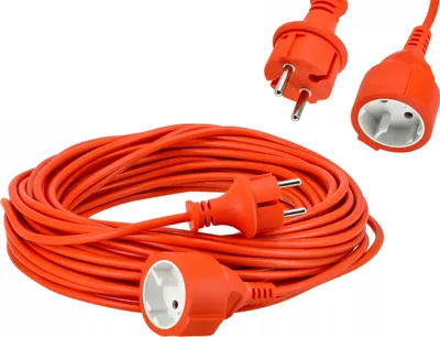 Image de Rallonge de jardin 30m 2x1mm2 2000W orange Eco Light