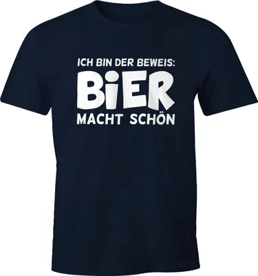 Produktbild von Ich bin der Beweis Bier macht schön Herren T-Shirt Trink Spruch-Shirt Moonworks®  M