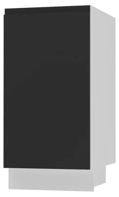 Image de Armoire de cuisine AVELLINO vaisselier blanc noir Finition au choix