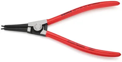 Produktbild von Knipex 46 11 A3, Sicherungsringzange, Chrom-Vanadium-Stahl, Kunststoff, Rot, 210 mm, 220 g