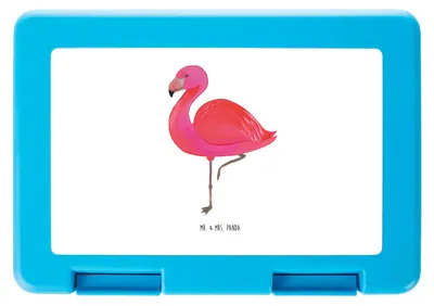 Produktbild von Mr. & Mrs. Panda Lunchbox Flamingo Classic - Weiß - Geschenk, glücklich, Tochter, Prächtig, Pausenbox, Brotbehälter, Vorratsbehälter, Spruch, Bento Box, Bentobox